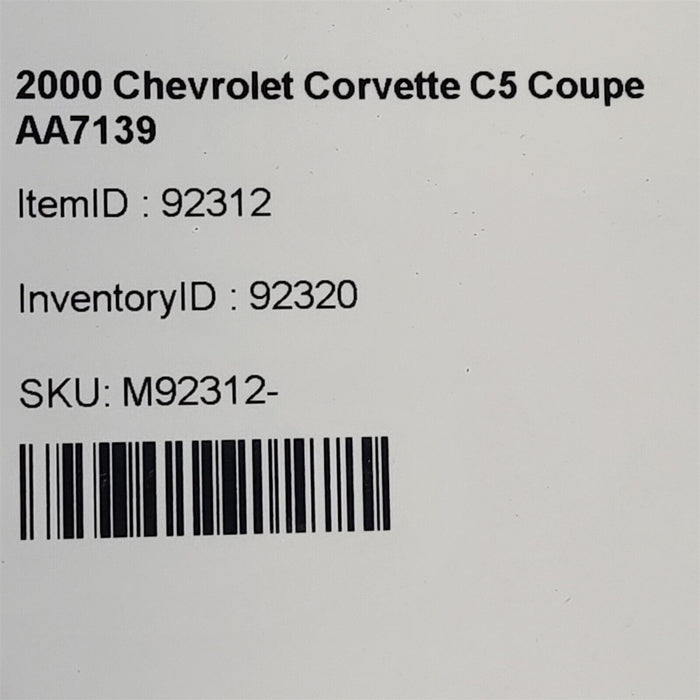 97-04 Corvette C5 Passenger Side Door Window Regulator Glass Rh Aa7139