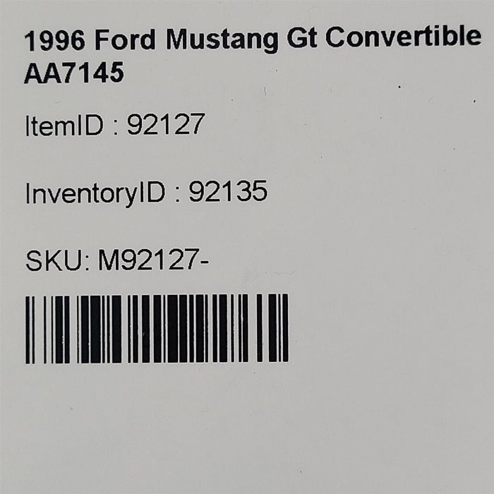 94-98 Mustang Gt Convertible Passenger Rear Quarter Glass Window Oem Aa7145