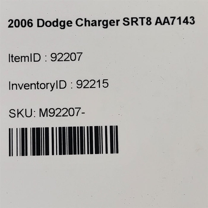 06-10 Dodge Charger Srt-8 Radiator Coolant Bottle Tank Reservoir Aa7143