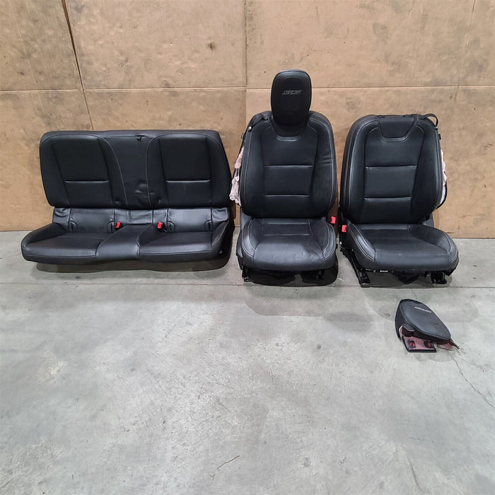 10-15 Camaro Ss Coupe Seats Front & Rear Set Black Leather Note Aa7240