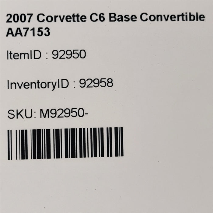 06-13 Corvette C6 Differential 2.56 Gear Ratio Getrag Aa7153