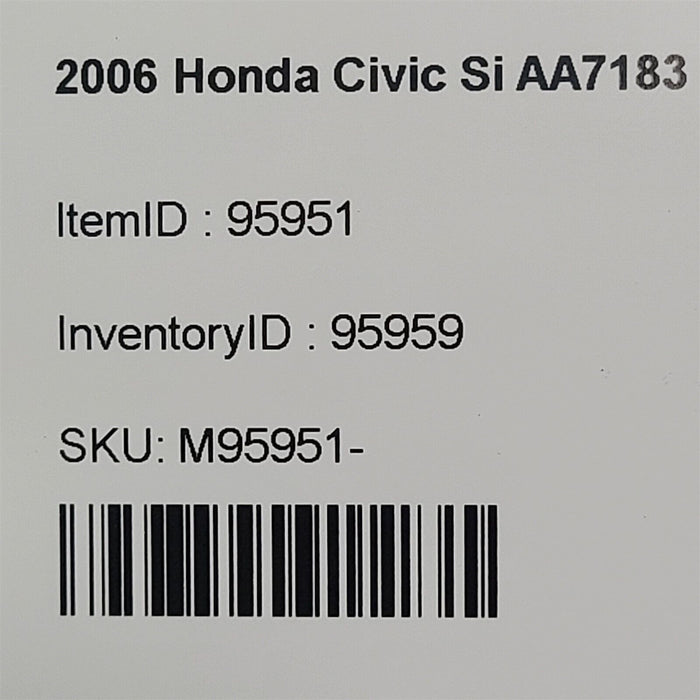 06-11 Honda Civic Si Coupe Manual Flywheel Clutch Pressure Plate AA7183