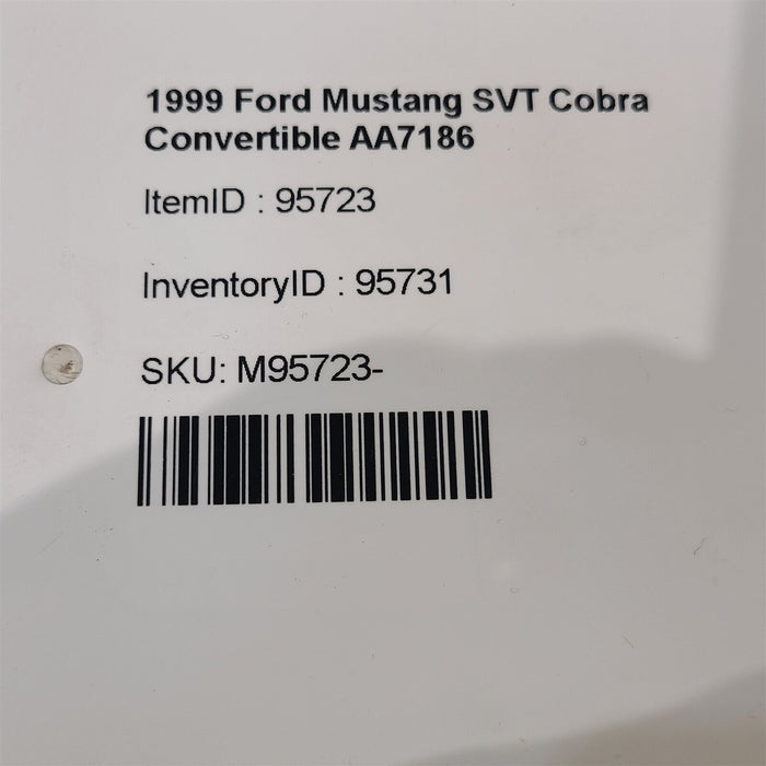 1999 Mustang Cobra Owners Manual Booklets Book Aa7186