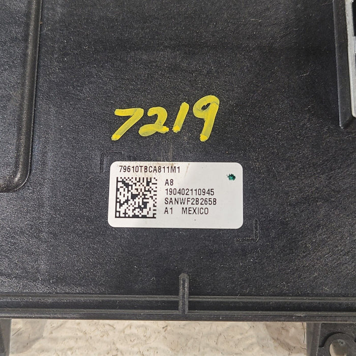 2019 Honda Civic Si Hvac Climate Control Module AA7219