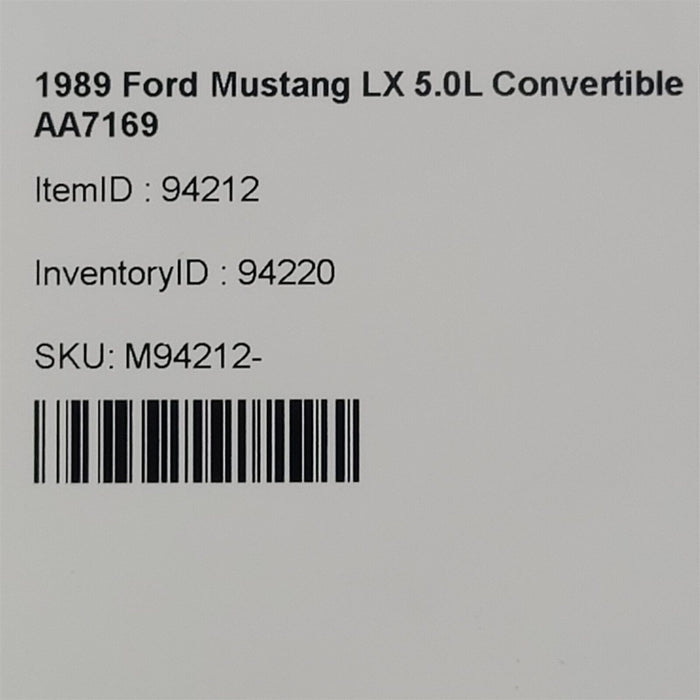 87-93 Ford Mustang Rear Brake Hose Junction Mounting Distribution Block Aa7169