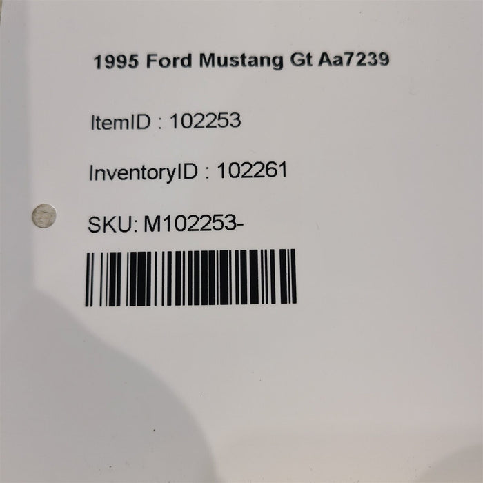 1995 Mustang Gt Owners Manual Booklets Book Aa7239