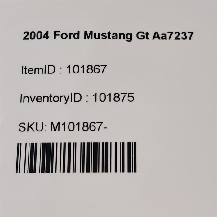 03-04 Mustang Pats Transceiver Ring 3R3T-15607-Aa Oem Ignition Key Aa7237