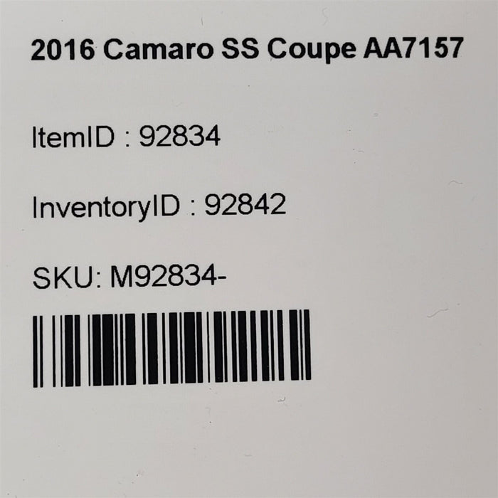 16-20 Camaro Ss Interior Door Trim Panel Set Rh Lh Damaged Aa7157