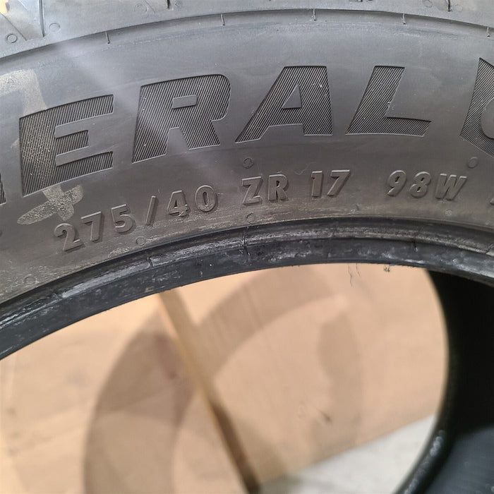 General G-Max As-05 Used Tire Pair 275/40Zr17 Aa7150