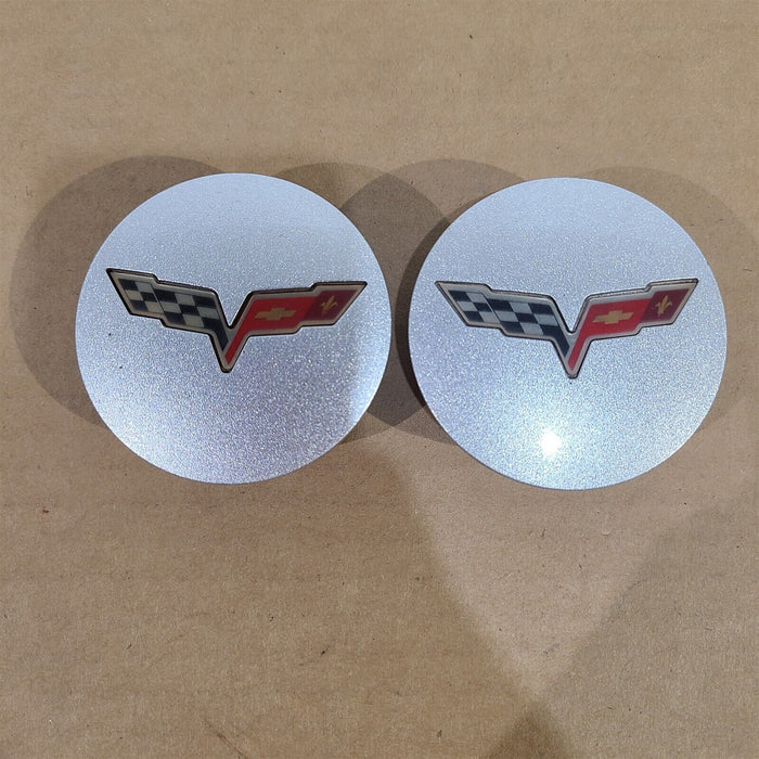 08-13 Corvette Oem Gm 9595010 Center Caps Pair (2) M97423