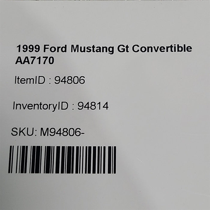 99-04 Mustang Gt 5 Spoke 17X8 Polished Aluminum Oem Wheel Aa7170