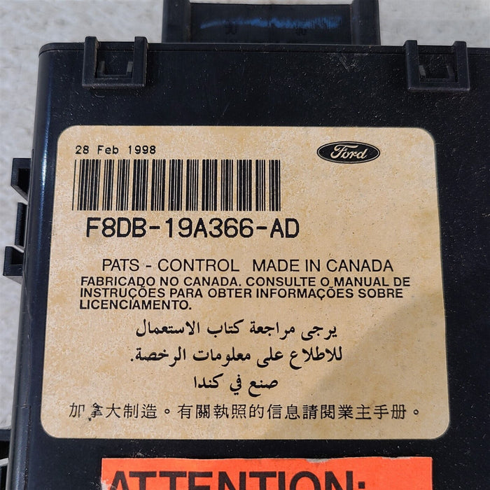 96-98 Mustang Anti Theft Control Pats Module F8DB-19A366-AD Oem Aa7261