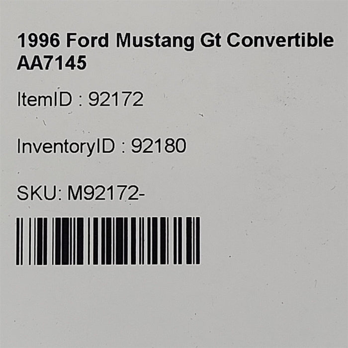 94-98 Mustang Gt Fog Light Mounting Bracket Foglight Driver Lh Aa7145