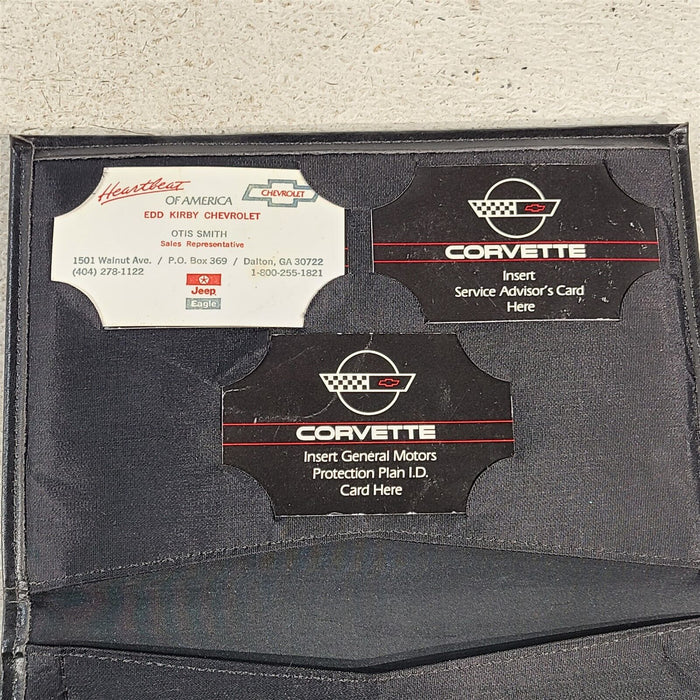 1991 Corvette C4 Owners Manual Booklet Pouch Aa7121