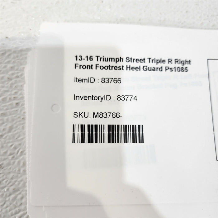 13-16 Triumph Street Triple R Right Front Footrest Heel Guard Ps1085