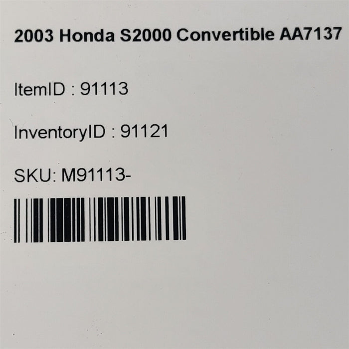 00-09 Honda S2000 Shifter Knob 6 Speed Manual Aa7137