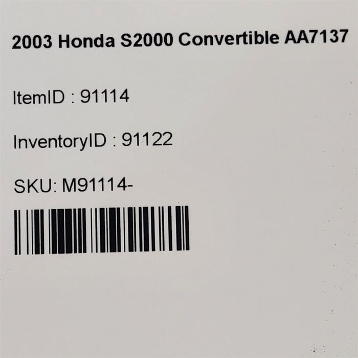 00-05 Honda S2000 Cruise Control Actuator Servo Module Cable Cables Aa7137