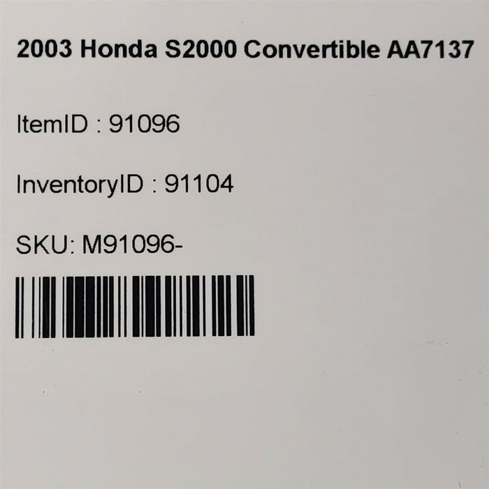 00-09 Honda S2000 Interior Trim Sill Plate Cover Plastics Aa7137