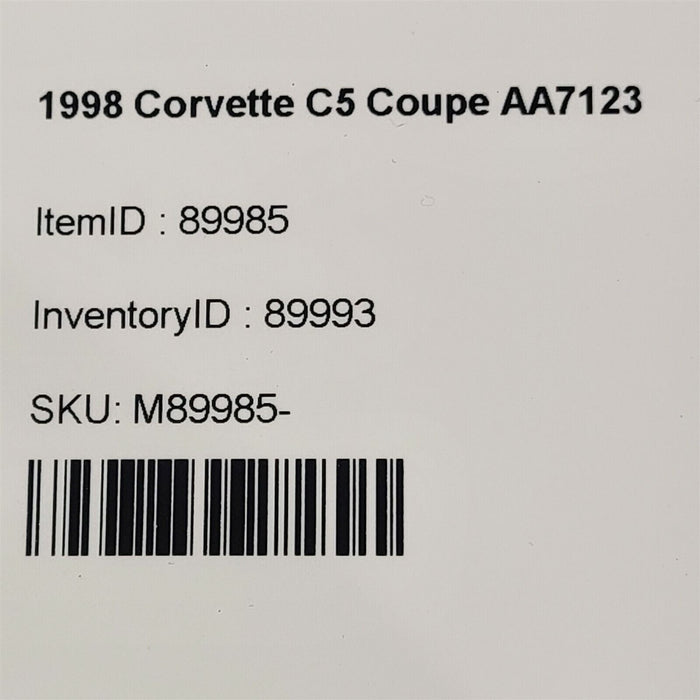 97-04 Corvette C5 Standard Seat With Track Passenger Aa7123