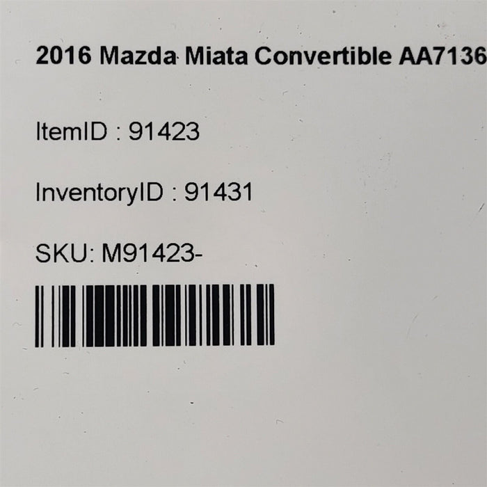 16-19 Mazda Miata Mx-5 Carpet Carpeting Aa7136