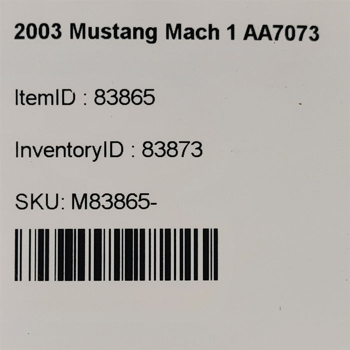03-04 Mustang Mach 1 Passenger Exterior Door Handle torch red AA7073