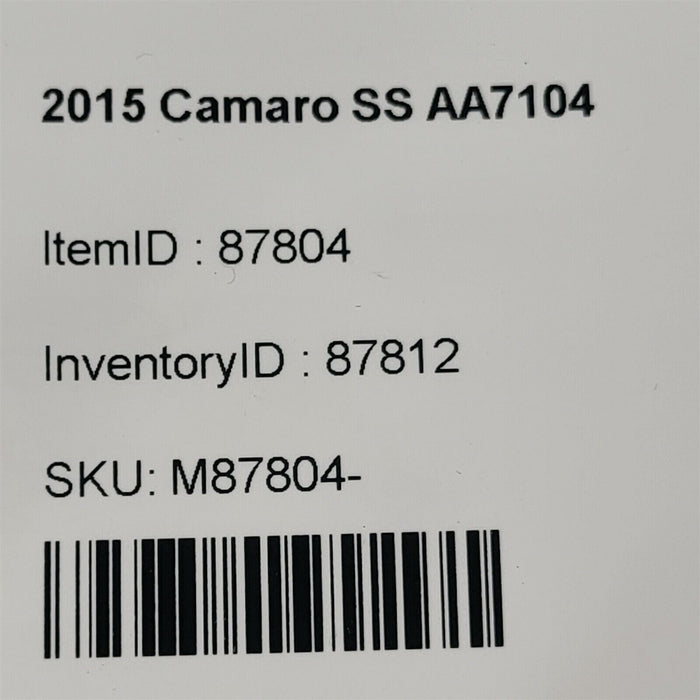 14-15 Camaro Ss Hood Aa7104