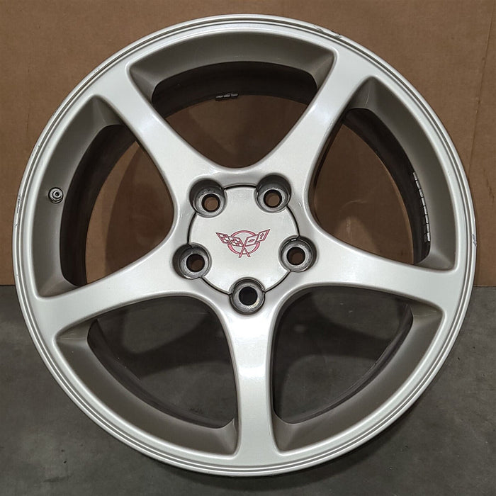 03-04 Corvette C5 Front 5 Spoke Wheel 18X9.5 Shale Oem AA7016