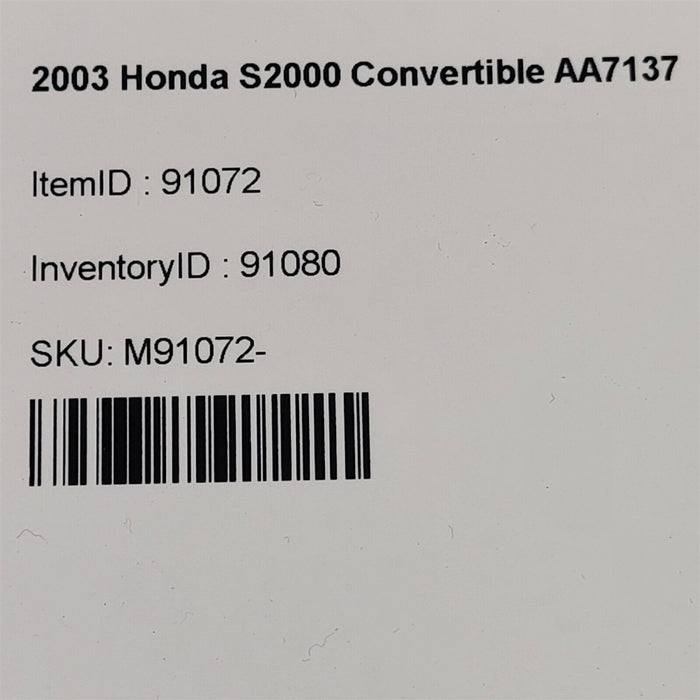 00-03 Honda S2000 Driver Radiator Engine Cooling Fan 2.0L Aa7137