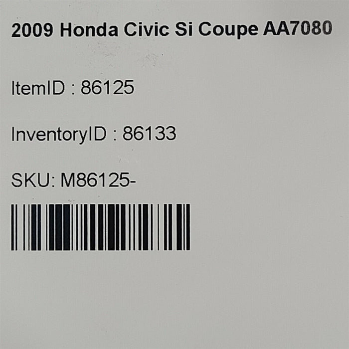 06-11 Honda Civic Si Coupe Oil Dip Stick 2.0L K20Z3 Aa7080