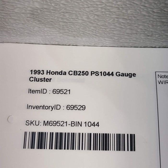 1993 Honda CB250 Gauge Cluster High Bean Side Stand Indicator See Note PS1044