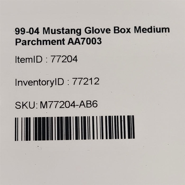 99-04 Mustang Glove Box Medium Parchment AA7003