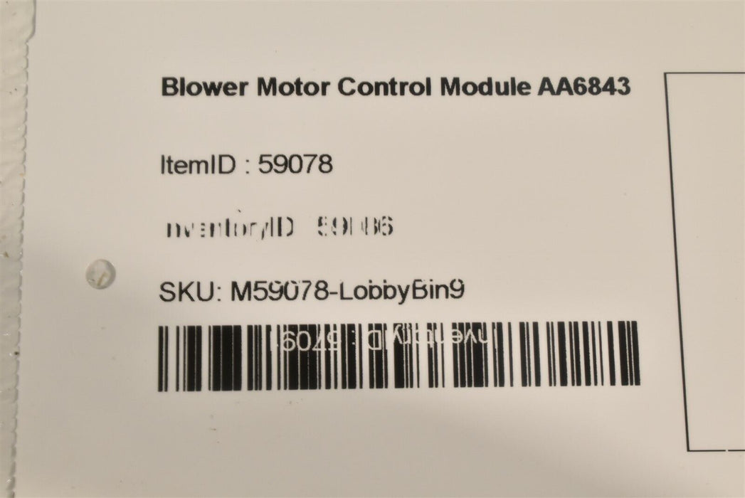04-08 Maserati Quattroporte M139 Blower Motor Control Module AA6843