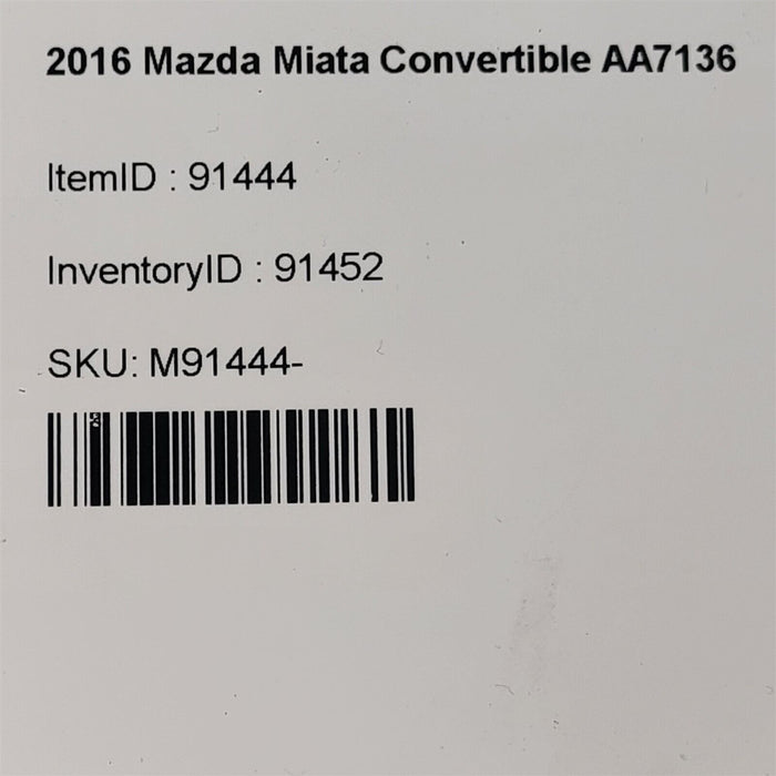 16-19 Mazda Miata Mx-5 Rear Marker Light Driver Lh Aa7136