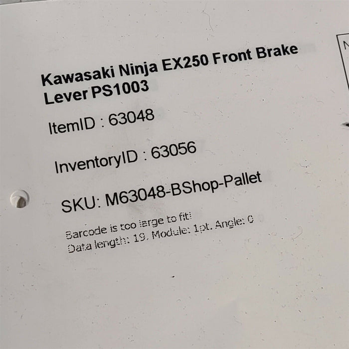 2008 Kawasaki Ninja EX250 Front Brake Lever PS1003
