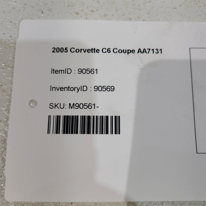 05-13 Corvette C6 Driver Rear Splash Shield Inner Fender Liner Base Aa7131
