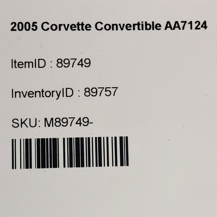 05-08 Corvette C6 Base Model Mufflers Muffler Pair Exhaust Aa7124