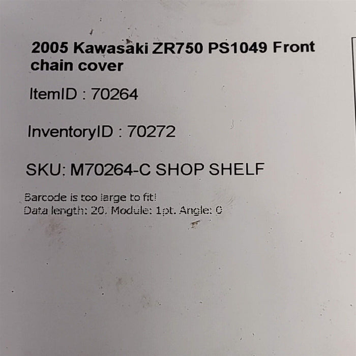 2005 Kawasaki ZR750 Front Chain Sprocket Gear Cover PS1049