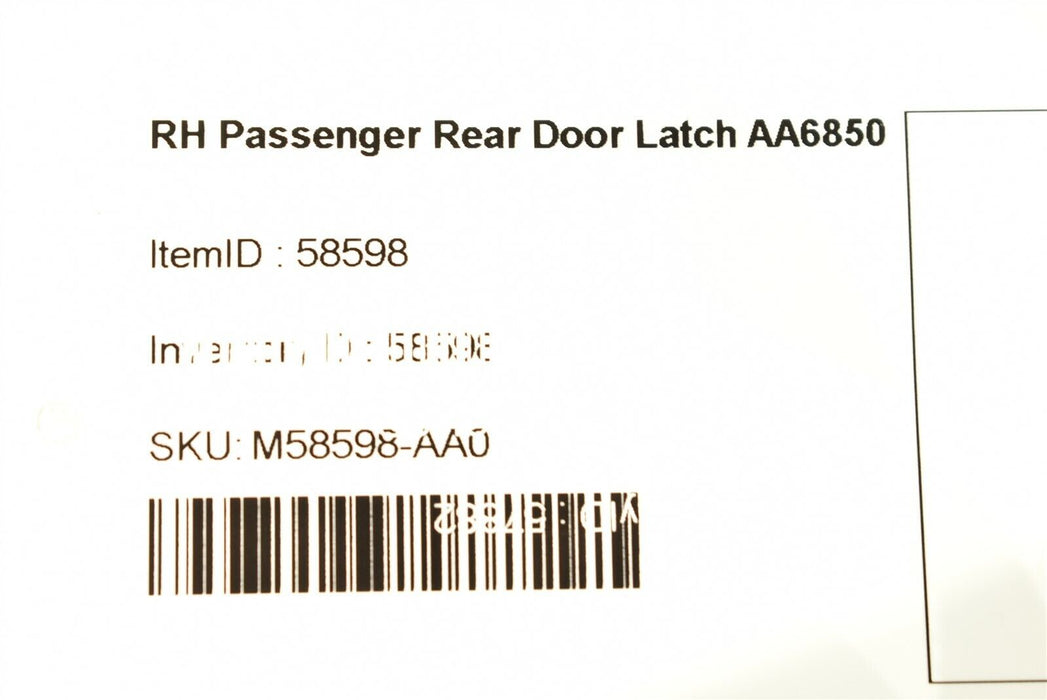 03-06 Escalade Rear Door Latch RH Passenger AA6850