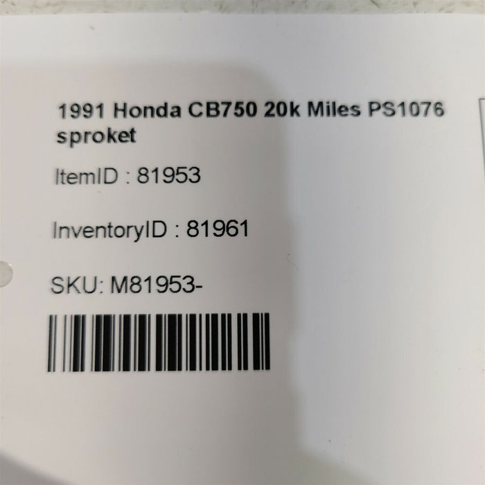 91-93 Honda CB 750 Nighthawk  Sprocket Gear 20k Miles PS1076
