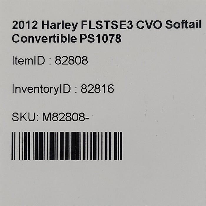 2012 Harley FLSTSE3 CVO Softail 6 Speed Transmission 32200-10A 24k Miles PS1078