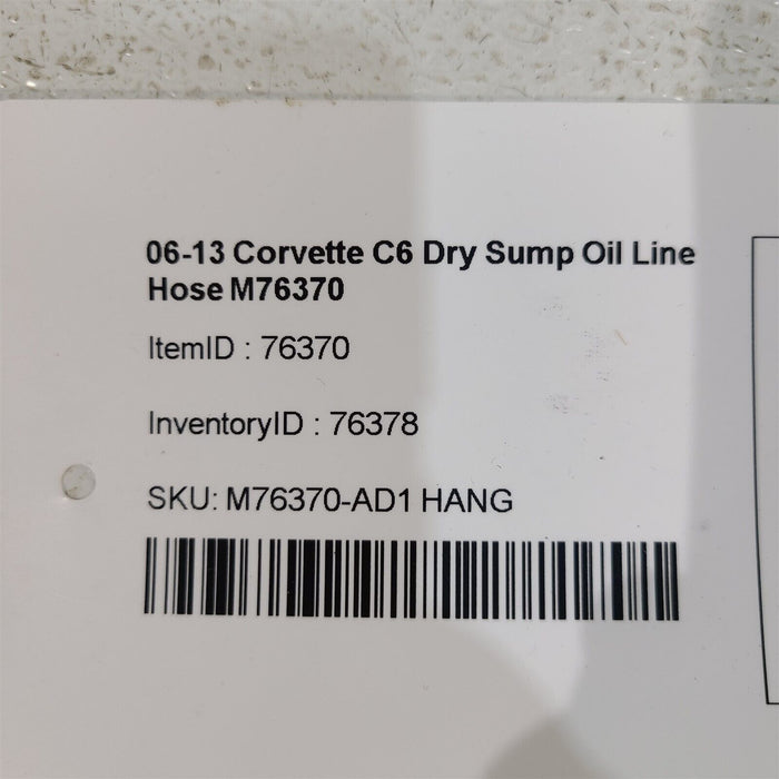 06-13 Corvette C6 Z06 Dry Sump Oil Line Hose M76370