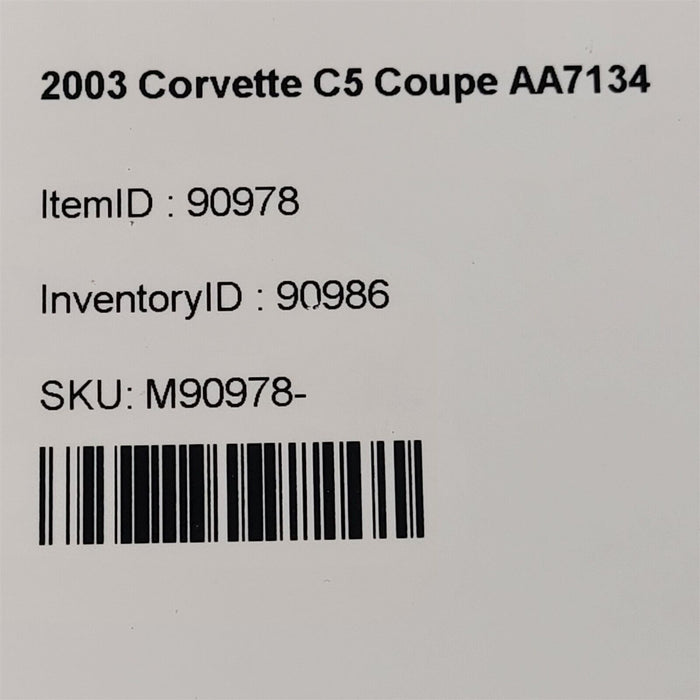 97-04 Corvette C5 Passenger Side Door Window Regulator Glass Rh Aa7134