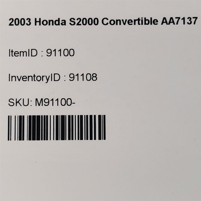 00-09 Honda S2000 Turn Signal Windshield Wiper Switch Oem Switches Aa7137