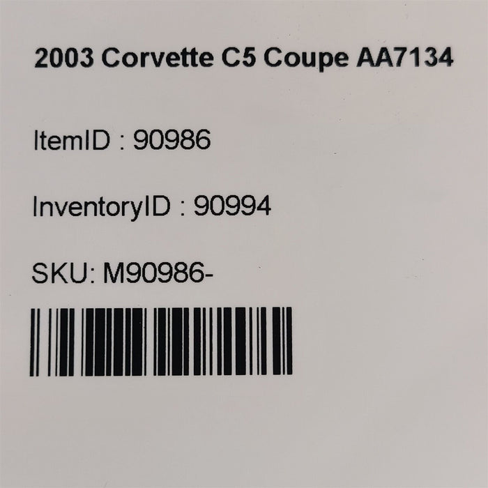 00-04 Corvette C5 Dual Zone Climate Hvac Climate Control Fan 09380441 Aa7134