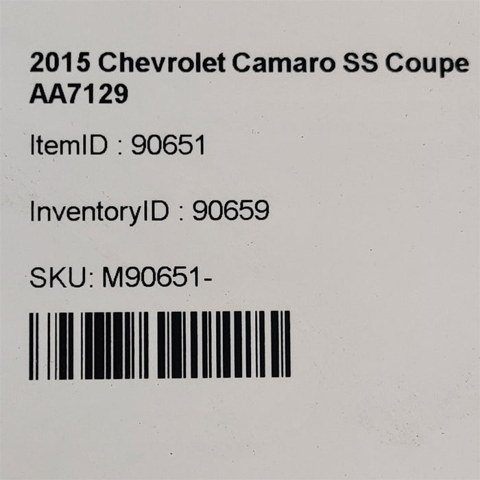 12-15 Camaro Ss Electric Rack Pinion Wiring Harness Aa7129
