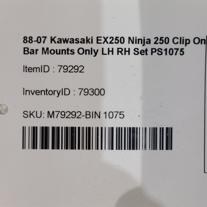 88-07 Kawasaki EX250 Ninja 250 Clip On Bar Mounts Only LH RH Set PS1075