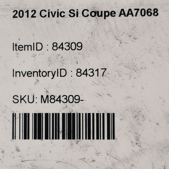 12-15 Honda Civic Si Hood Fuel Door Handle Release AA7068