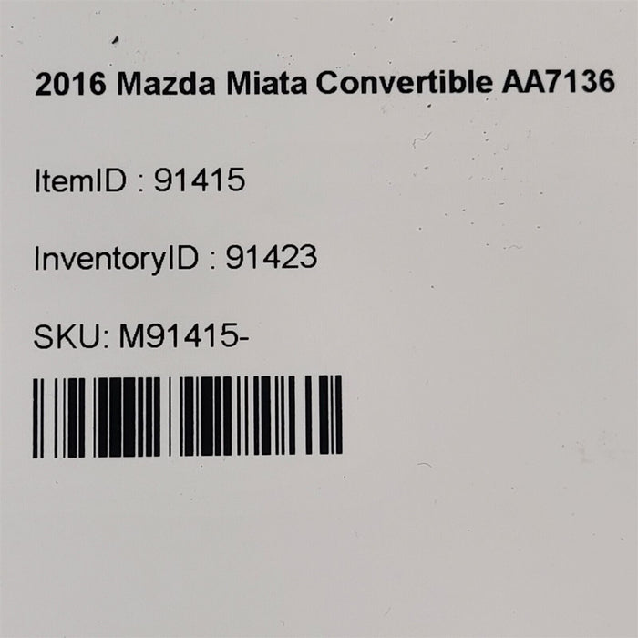 16-23 Mazda Miata Mx-5 Rear Strut Spring Shock Driver Lh Aa7136