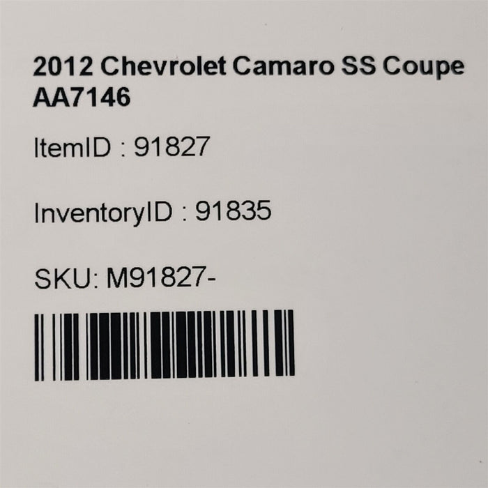10-13 Camaro Ss Taillight Tail Light Passenger Rh Inner Inside Aa7146