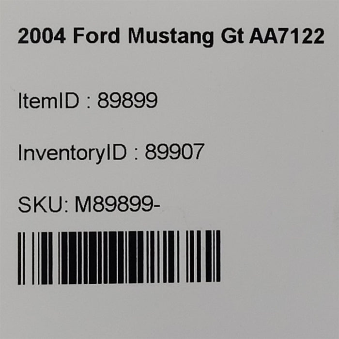 94-04 Ford Mustang Spare Tire & Jack Mounting Hardware Anchor Aa7122